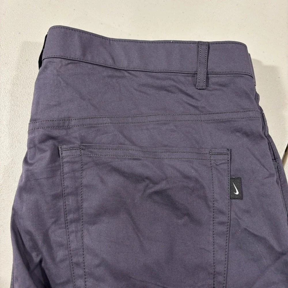 Nike Dri Fit Tech‎ Flat Front Golf Pants 38x30 Performance Dark Purple Athletic